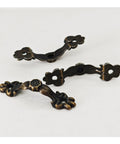 30 Pack Antique Bronze Floral Arch Drawer Pulls 1.7 by 0.4 Inches 30mm Center Hole Spacing Includes Mounting Screws