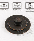 Slick Universal Bathtub Drain Stopper And Cover Fits Lift And Turn Tip Toe Drains Easy Hair Removal No Sweat Swap Oil Rubbed Bronze Tub Replacement Plate For Bathroom Fixtures Smooth Glide Operation with water droplets.