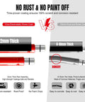Comparison of Big Red 4 Ton Porta Power Auto Body Repair Kit's 12mm thick ram vs 8-10mm thick walls of competitors.