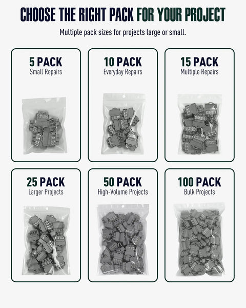 Hella Tough Aluminum To Copper Wire Connectors 3 Port Gray 15 Pack Screw Terminal Wire Nuts displayed in various pack sizes.