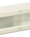 Scoop LED Outdoor Wall Light Fixture With No-Fuss 70,000-Hour Life, 3000K Warm Glow, 90 CRI, Wet-Location IP65, White Die-Cast Aluminum