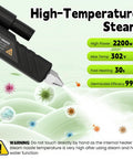 High-Pressure Steam Cleaner nozzle showcasing high power 2200W, max temp 302F, fast heating and germicidal steam feature.