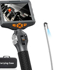 Two Way Articulating Borescope With Light For Auto Maintenance And Diagnostics, 5 Inch IPS Endoscope Camera, flexible 3.9mm probe displayed