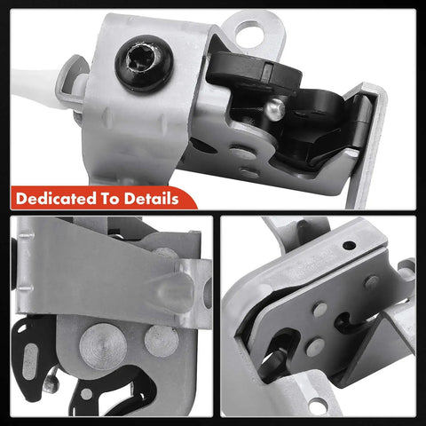 Close-up of Door Lock Latch With Cable For Ford F250 F350 Super Duty 2017 To 2022 Rear Right Upper Replacement HC3Z28264A00A HC3Z28264A00B