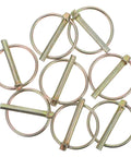 Beefy 8 Pack Lynch Pins With Rings Heavy Duty Locking Pins For Trailers Trucks Lawn Mowers And Farm Equipment Quick Release Design For Secure Hold Rugged Durable Construction Easy To Remove And Reinstall galvanized metal pins