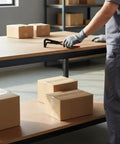 Person using Folding Edge Pliers For Sheet Metal, Angled 90 Degree Bending Tool with Wide Jaw on a workbench in a workshop