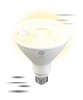 Outdoor Motion Sensor Flood Light Bulb 90W Replacement Warm White Dusk To Dawn Linkable Weatherproof Backyard Exterior Lighting