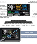 All In One WiFi Weather Station Kit With 7.5 Inch Color LCD Console And 7 In 1 Outdoor Sensor Array, IoT Enabled, LCD display details