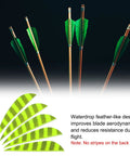 Shield Cut Arrow Vanes 20 Pack 3 Inch Turkey Feather Fletch Right Wing Fletching For DIY Target Shooting Fluorescent Yellow