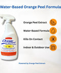 All Natural D Limonene Go To Pest Control Spray With Orange Peel Oil 32oz bottle showing features like kills on contact, indoor and outdoor use