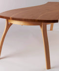 Curved wooden table with bent legs made using Pro Grade Wood Bending Steam Generator With 1.3 Gallon Tank And 12 Foot Hose For Portable Steam Box