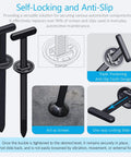 Diagram showing 2026 Upgraded Nylon Universal Cable Tie Buckle Heavy Duty Self Locking Zip Ties For Car Repair Home Office Garden And Workshop Multipurpose Fastening Straps Set Of 30, with anti-slip design and installation illustrations.