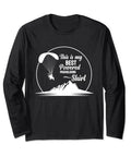 Powered Paragliding Paraglider Long Sleeve Shirt For Paramotor Fans with mountain graphic and saying