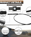 14 Foot Mechanical Rack And Pinion Steering Cable For SeaStar Teleflex Helm Back Mount Systems with material details