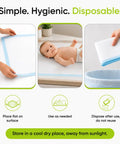 Top Shelf Absorbent Adult Incontinence Pads And Heavy Duty Bed Rescue Chucks 36X36 disposable pads with blue edges for easy placement.