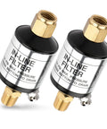 Water And Oil Separator For Air Line 2 Pack One Quarter Inch NPT Inlet And Outlet 150 PSI Air Compressor Accessory Pro Grade