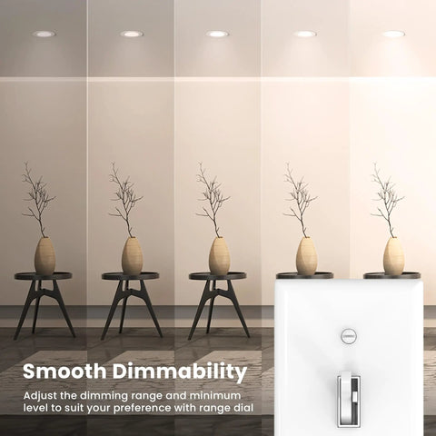 Toggle Dimmer Switch For Dimmable LED Bulbs With Single Pole Or 3 Way Setup, Easy Install Includes Wall Plate And Wire Nuts