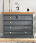 Gray dresser with 4 Pack Polished Brass Bifold Closet Door Knobs for Kitchen Bathroom and Bedroom Furniture One and a Half Inch Zinc Alloy Cabinet Knobs