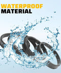 Premium Slick Car Wheel Hub Center Rings 4 Pack Adapts 73.1Mm Outer To 64.1Mm Inner Bore showcasing waterproof material with water splashes.