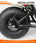 Mini Bike Rear Hydraulic Disc Brake Kit With Seven Eighths Inch Left Master Cylinder And Sixty Seven Inch Hose Fits Coleman RT200 RB200 B200R B200V B200C B200 Mega Moto B212 200cc Minibikes Upgrade Your Braking Performance installed on mini bike wheel