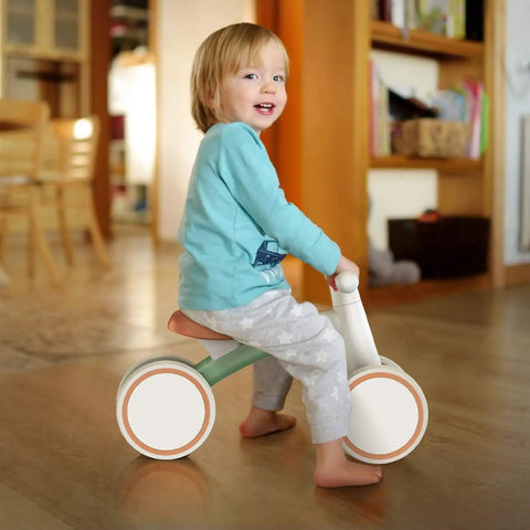 Toddler Balance Bike for 1 Year Old Baby Boys Girls First Birthday Gift No Pedal Closed Wheels, mini chopper style bike for toddlers.