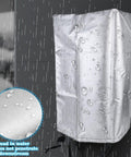 Heavy Duty EV Charger Station Cover Waterproof Rain Dust Proof Protective Enclosure For Outdoor Electric Vehicle Charging Piles in the rain.