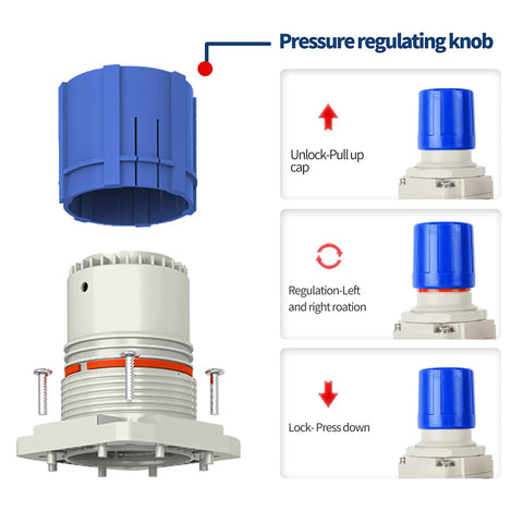 Pressure regulating knob diagram for 1/2 Inch NPT Compressor Air Dryer And Double Filter Regulator Combo With Brass 5 Micron Element