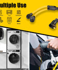Heavy Duty 50 Amp Nema 10-50P To Dual 10-50R Y Splitter Cord for electric stove, oven, and EV charging use.