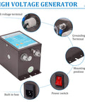 Anti Static Ionizing Air Gun For Vinyl Records And Auto Painting, ProGrade High Voltage Generator showing terminals and power switch