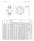 Technical diagram of Heavy Duty Overrunning Clutch Backstop CKF-A model details including dimensions and specifications.