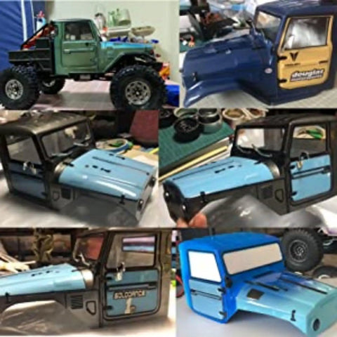 1/10 Scale RC Crawler Clear Body 1965 Toyota FJ40 Truck Cab PC Clear for Axial SCX10 TRX4 Redcat GEN8 RGT 86100 YIKONG 4102