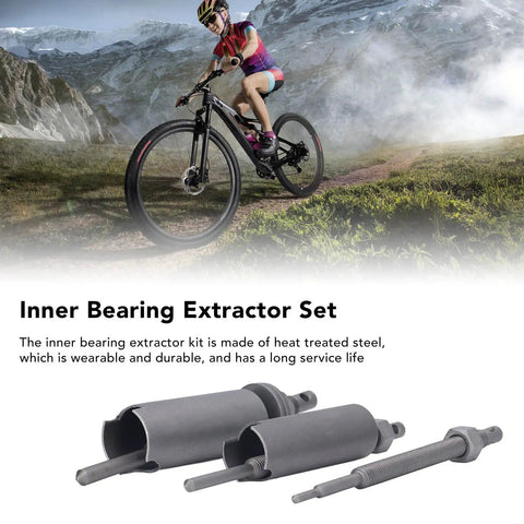 Inner Bearing Extractor Set Motorcycle Bearing Puller Sleeve Bearings 9mm To 23mm Steel Heat Treated for bike wheel disassembly
