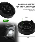 Headlight Dust Caps 2 Pack Waterproof Sealing Covers For H4 LED Headlights next to car headlight