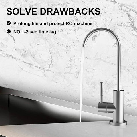 Mini Pressure Water Tank 0.13 Gallon For Tankless Reverse Osmosis Systems Fits PD400 PD500 PD600 PX500 PX500 A With One Quarter Inch Ball Valve