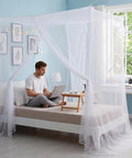 Ultra Fine Bed Mosquito Net For Single To Queen Size Beds With One Side Opening Breathable Mesh Insect Barrier for Bedroom