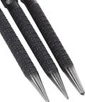Premium High Carbon Steel Center Punch Set Black Finish Heavy Duty Marking Tools For Alloy Steel Metal Wood Drilling Jigs tips close-up