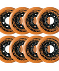 Set of orange Skate Wheel Replacements For Inline Skates 68Mm 72Mm 76Mm Or 80Mm 92A Hardness For Asphalt Outdoor And Indoor Use