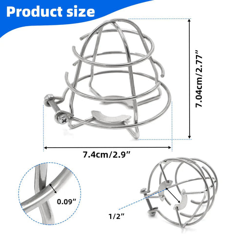 10 Pack Half Inch Zinc Plated Steel Fire Sprinkler Head Guards With Stainless Mounting Hardware Ultimate Cage Cover For Commercial Safety Systems built tough 2.9 inch size image