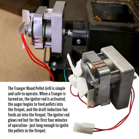 Auger Motor Replacement For Wood Pellet Grills With 2.0 RPM 110V 60Hz 2 Pole Universal Feeding Gear setup with wiring