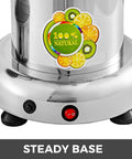 Heavy Duty 370W Electric Juice Extractor With Stainless Steel Body showing steady base and control buttons.
