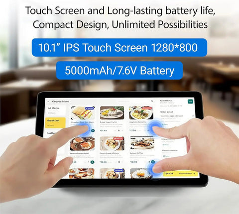 10.1 inch IPS Touchscreen Panel PC running Win 11 with Intel Celeron N5095 for kiosk solution with smooth performance.