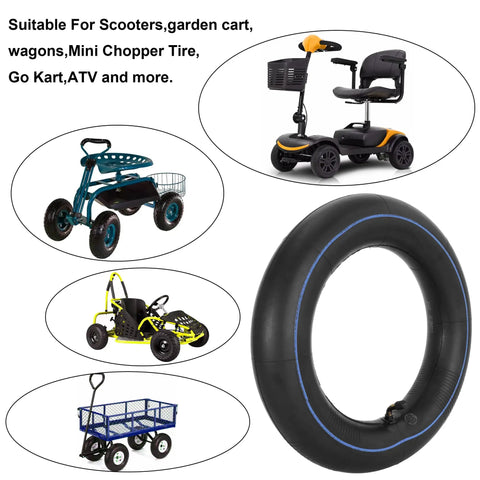 Heavy Duty Inner Tube 3.00-8 3.25-8 3.50-8 With TR-87 Angled Valve Stem 2 Pack For Scooters Garden Carts Wagons Mini Choppers Go Karts And ATVs Made From Butyl Rubber Tough As Nails