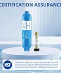 Rv Inline Water Filter For Campers And Trailers With Flex Hose Guards Nsf Certified lead free filter with connection for outdoor use.