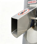 Heavy Duty Stainless Steel Commercial Salad Spinner With Adjustable Speed Knockout Workhorse Vegetable Dryer And Water Extractor Built Tough For Restaurant Kitchens 220V spout detail close-up.