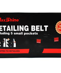 Box of Hands Free Car Detailing Tool Belt Built With Rugged 600D Oxford Fabric Adjustable Strap Quick Release Buckle And Five Pockets