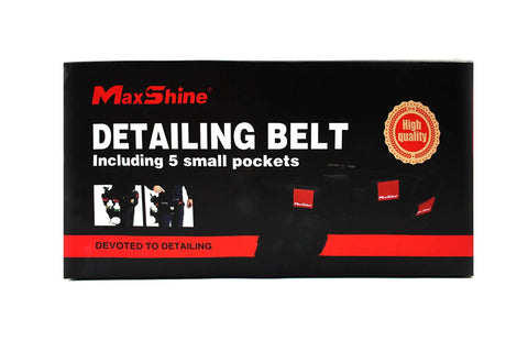 Box of Hands Free Car Detailing Tool Belt Built With Rugged 600D Oxford Fabric Adjustable Strap Quick Release Buckle And Five Pockets