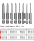 Top Notch 8 Pcs Chrome Vanadium Screwdriver Bit Set With S1/4 Inch Shank For Electric Drill And Home Rides Plus Auto Work Durable Phillips Cross Bits That Get The Job Done Fast Without Breaking A Sweat. 50mm chrome vanadium Phillips bits set