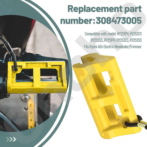 Yellow 4 Inch Outboard Motor Steering Lock With Hydraulic Cylinder Stops For Boat, Universal Fit, Heavy Duty Lanyard