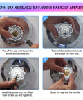How to replace bathtub faucet handle with One Pack Clear Faucet Handle Compatible With Delta RP2391 Replacement Knob steps.