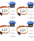 Four Pack 9G Micro Servo Motors SG90 180 Degree Control For Arduino Raspberry Pi RC Cars Toys Robots Drones Helicopters Airplanes
